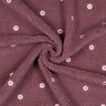 Tissu teddy Petites fleurs brodées | Poppy Fabrics – vieux rose foncé,  thumbnail number 3