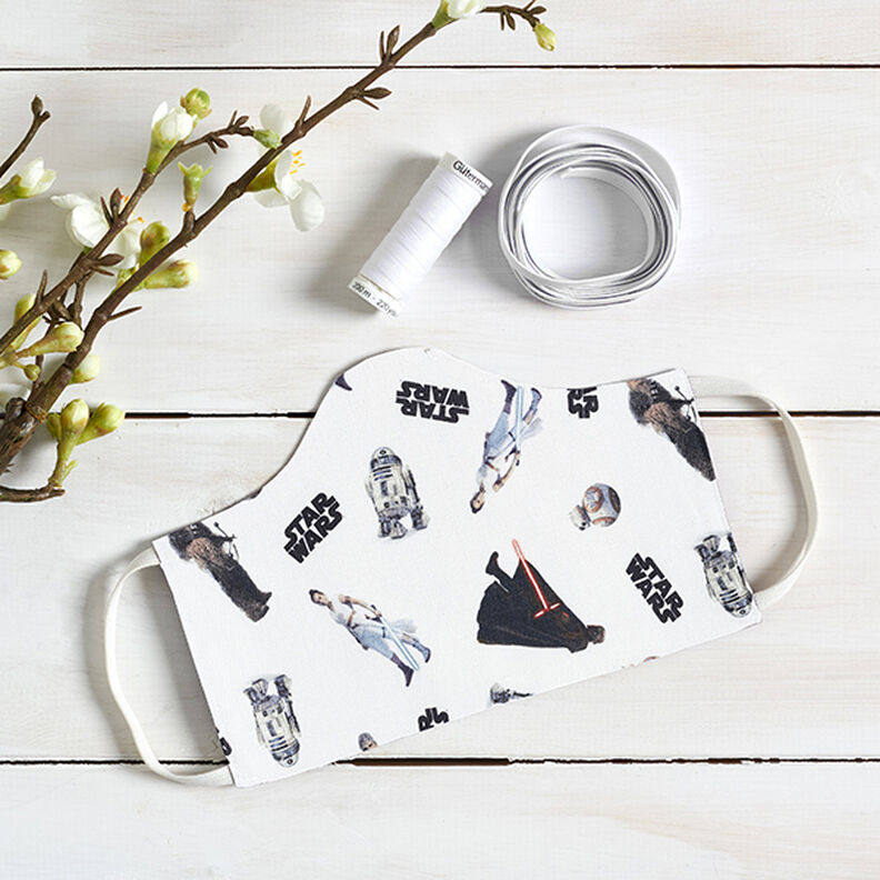Cretonne Tissu sous licence Personnages | Star Wars – blanc,  image number 9