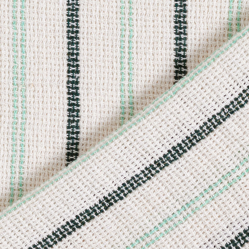 Tissu de coton Structure quadrillée à rayures verticales – blanc/menthe poivrée, image number 4