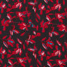 Mousseline de soie Fleurs abstraites – bleu marine/carmin,  thumbnail number 1