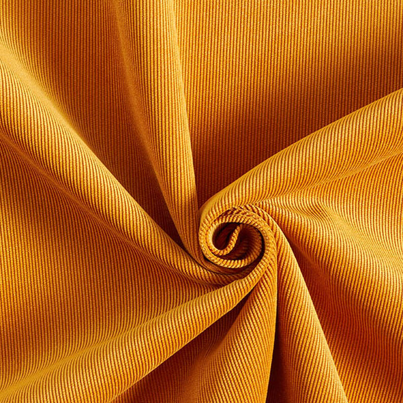 Tissu de revêtement Velours milleraies – moutarde,  image number 1