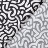 Tissu viscose Lignes ondulées abstraites – noir/blanc,  thumbnail number 4