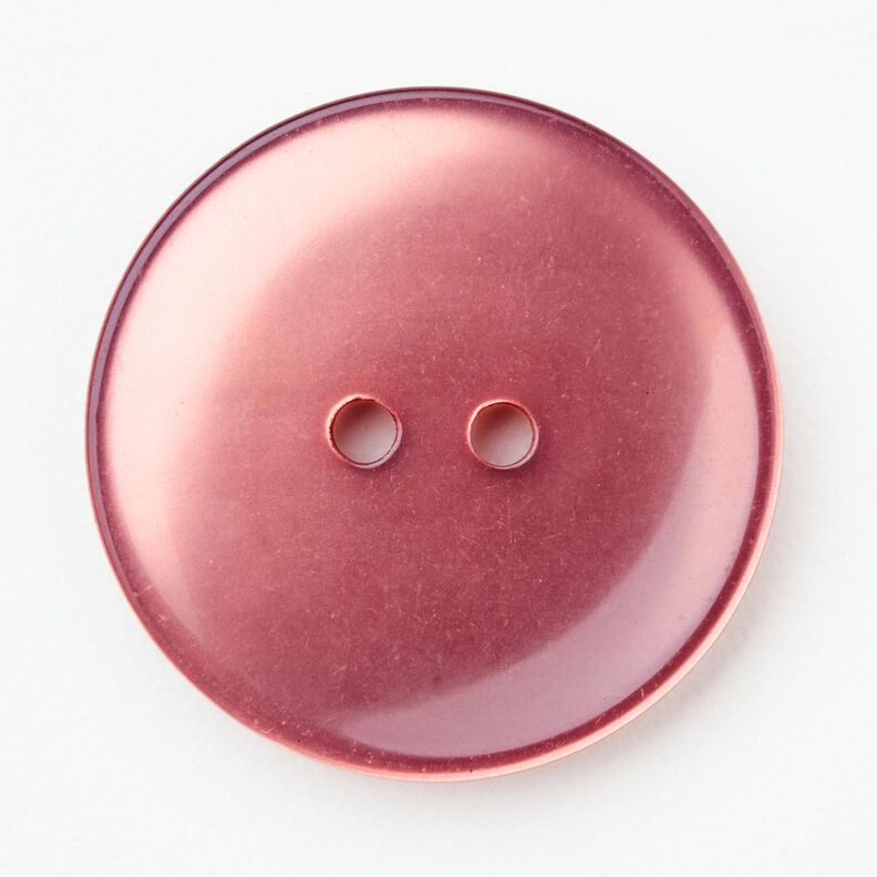 Bouton 2 trous brillant [Ø 25 mm] – vieux rose foncé,  image number 1