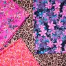 Tissus pour maillot de bain fleurs aquarelles – pourpre/blanc,  thumbnail number 5