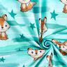 Jersey coton Renard à rayures | Glitzerpüppi – bleu aqua/orange pêche,  thumbnail number 3