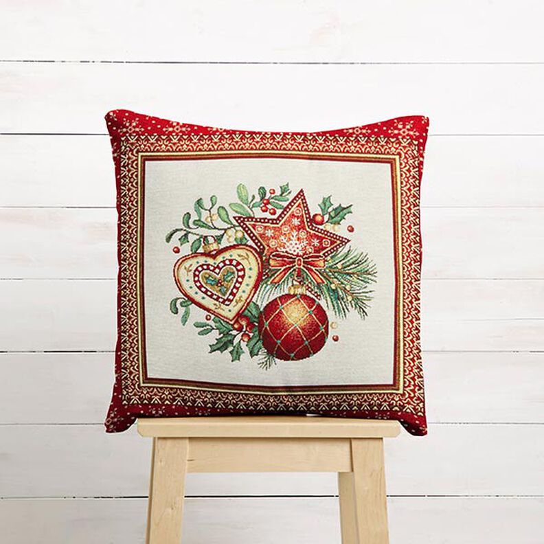 panneau décoratif Gobelin Décoration de Noël – carmin, image number 5