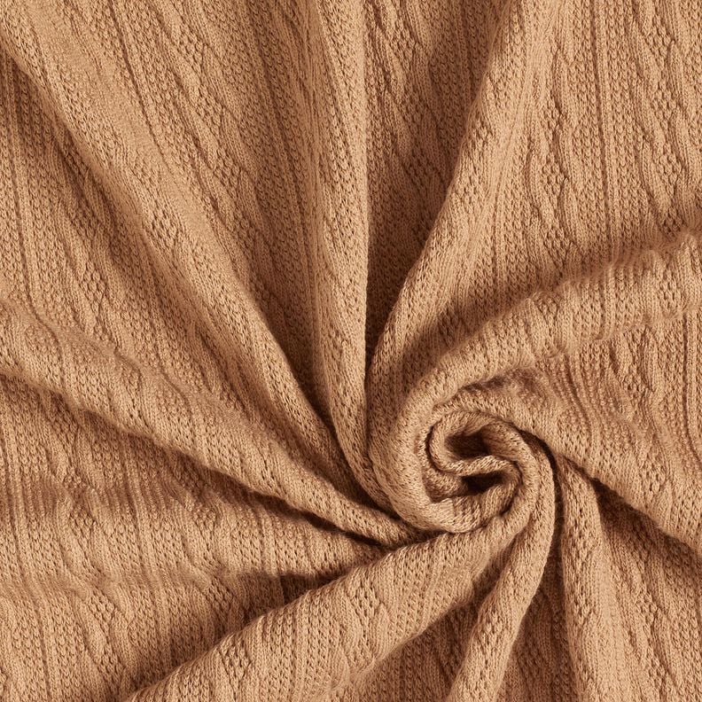 Tissu maille Torsades – brun faon,  image number 3