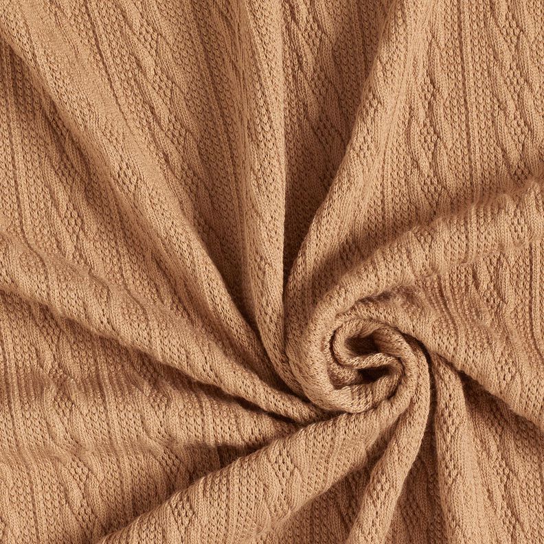 Tissu maille Torsades – brun faon, image number 3