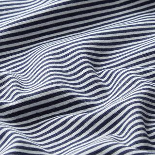 Bord-côtes tubulaire, fines rayures – bleu marine/blanc, 