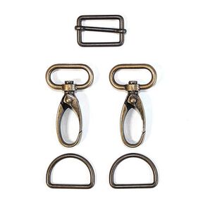 Accessoires pour sacs Set [ 5-pièces | 25 mm] – or ancien, 