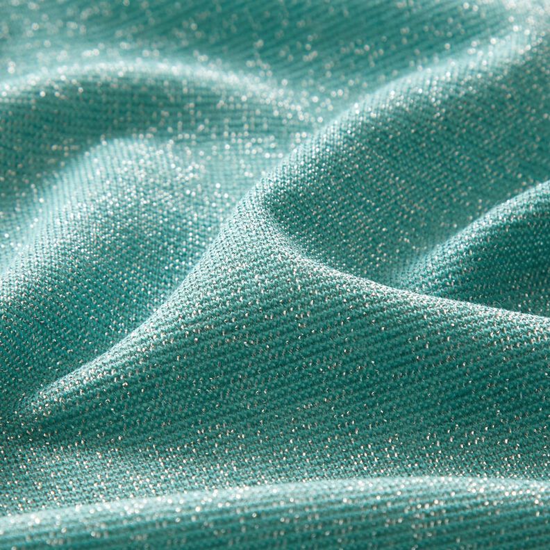 Jersey pailleté mélangé – turquoise clair,  image number 2