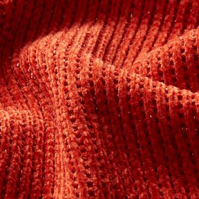 Chenille à paillettes – terre cuite/argent métallisé, 