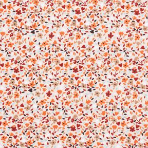 Tissu en coton Cretonne fleurs éparpillées – rosé/orange pêche,  Tissu en coton Cretonne fleurs éparpillées – rosé/orange pêche,