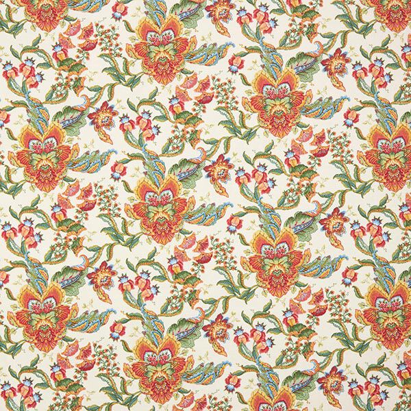 Tissu décoratif Toile ornements floraux orientaux 280 cm – nature/vert,  image number 1
