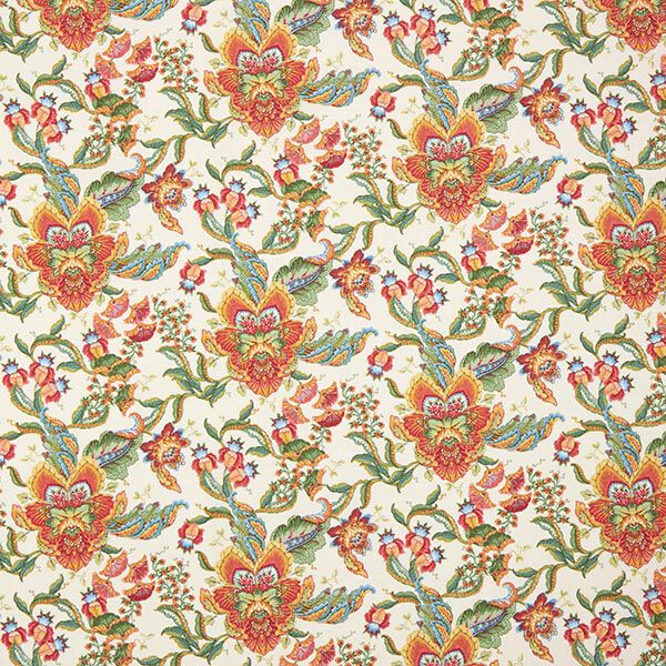 Tissu décoratif Toile ornements floraux orientaux 280 cm – nature/vert, image number 1