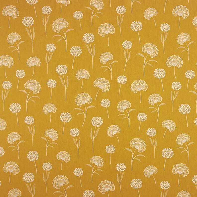 Tissu de décoration Semi-panama pissenlit – nature/jaune curry,  image number 1