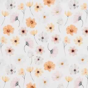 GOTS Jersey coton Prairie fleurie Impression numérique – beige, 