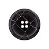 Bouton polyester 4 trous Recycling – noir/vieux rose,  thumbnail number 1