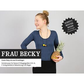 Body pour ado et femme FRAU BECKY, deux longueurs de manches | Patron prêt à découper | XS-XL, 