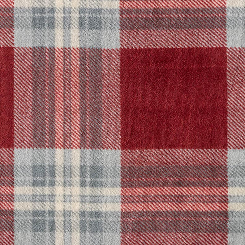 Polaire douillet Carreaux – carmin/gris clair, image number 1