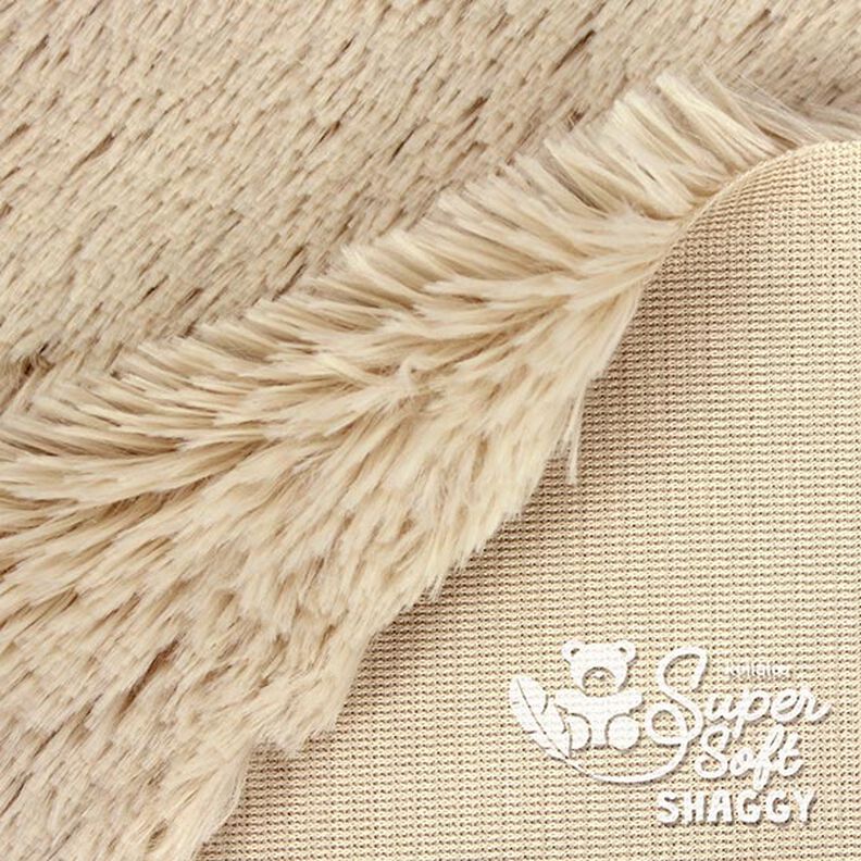 Peluche à poils longs SHAGGY [1 M X 0,75 M | Flor: 20 MM] - beige clair | Kullaloo,  image number 3