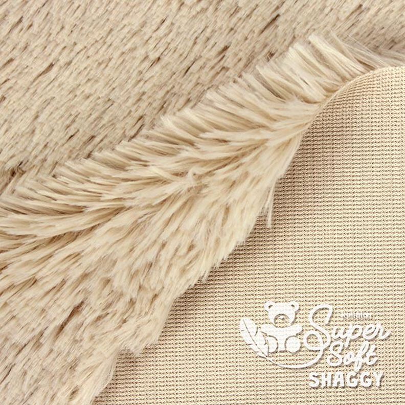 Peluche à poils longs SHAGGY [1 M X 0,75 M | Flor: 20 MM] - beige clair  | Kullaloo,  image number 3