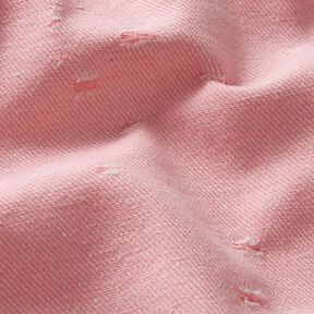 Denim de coton mélangé look destroy – rose, 