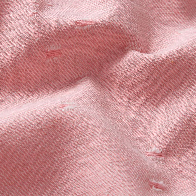 Denim de coton mélangé look destroy – rose,  image number 2
