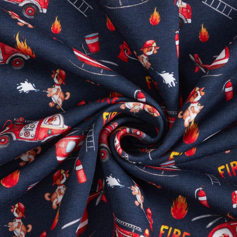 Sweatshirt gratté Chiens pompiers – bleu nuit,  image number 3