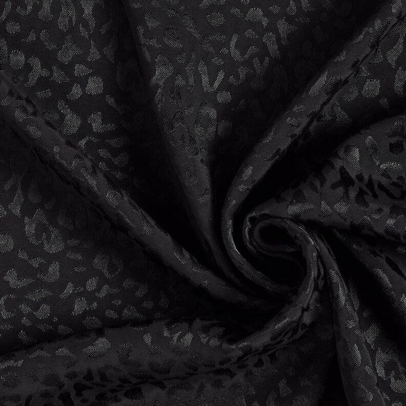 Tissu viscose Motif léopard – noir,  image number 3