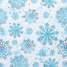 French Terry Cristaux de neige pour Noël | Glitzerpüppi – bleu ciel/pétrole légère,  thumbnail number 1