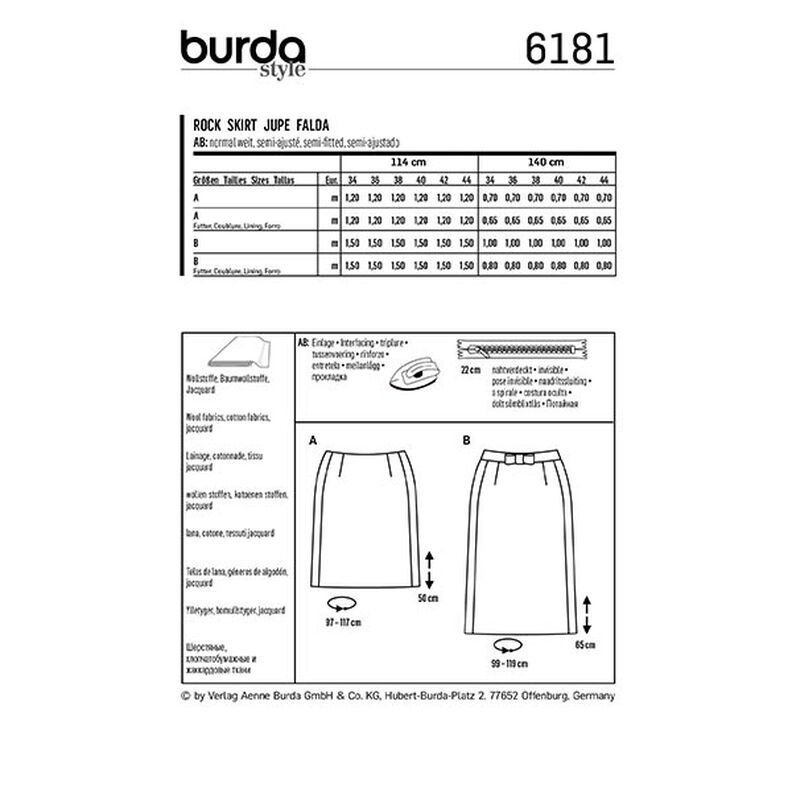 Jupe, Burda 6181 | 34-44,  image number 9