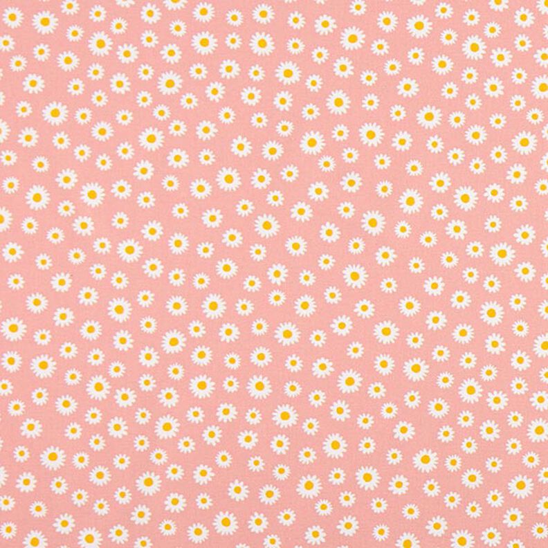 Tissu de décoration Semi-panama petites pâquerettes – saumon/blanc,  image number 1