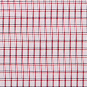 Tissu pour chemise à carreaux décalés – blanc/bleu marine, 