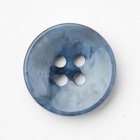 Bouton 4 trous marbré [Ø 15 mm] – bleu brillant, 