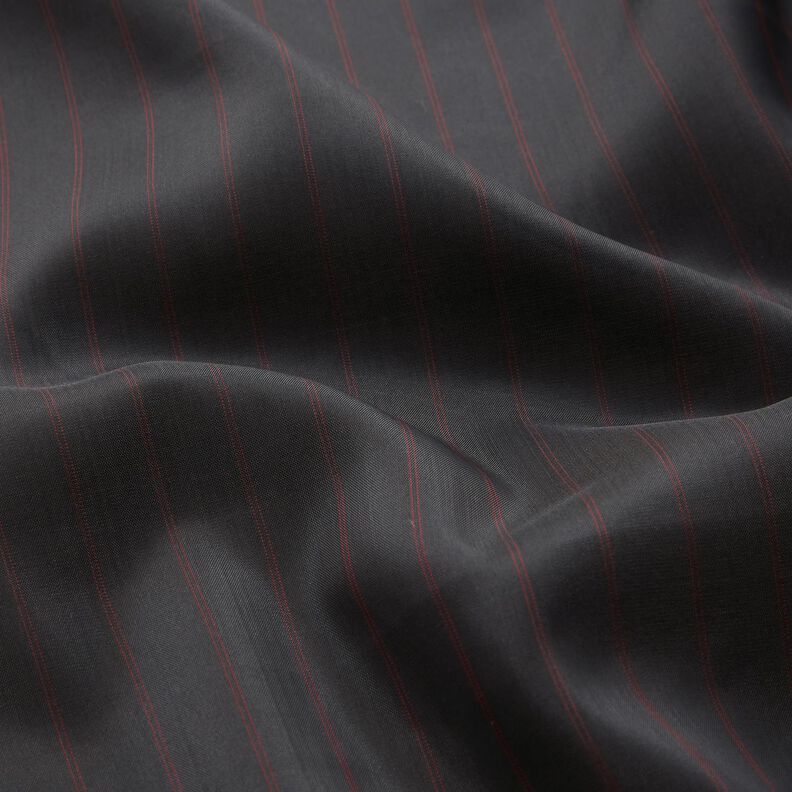 Doublure pour manches à fines rayures – noir/rouge,  image number 2