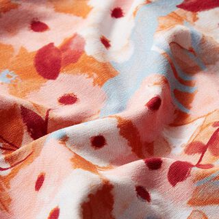 Jersey coton GOTS Oiseaux & Fleurs | Tula – rose, 