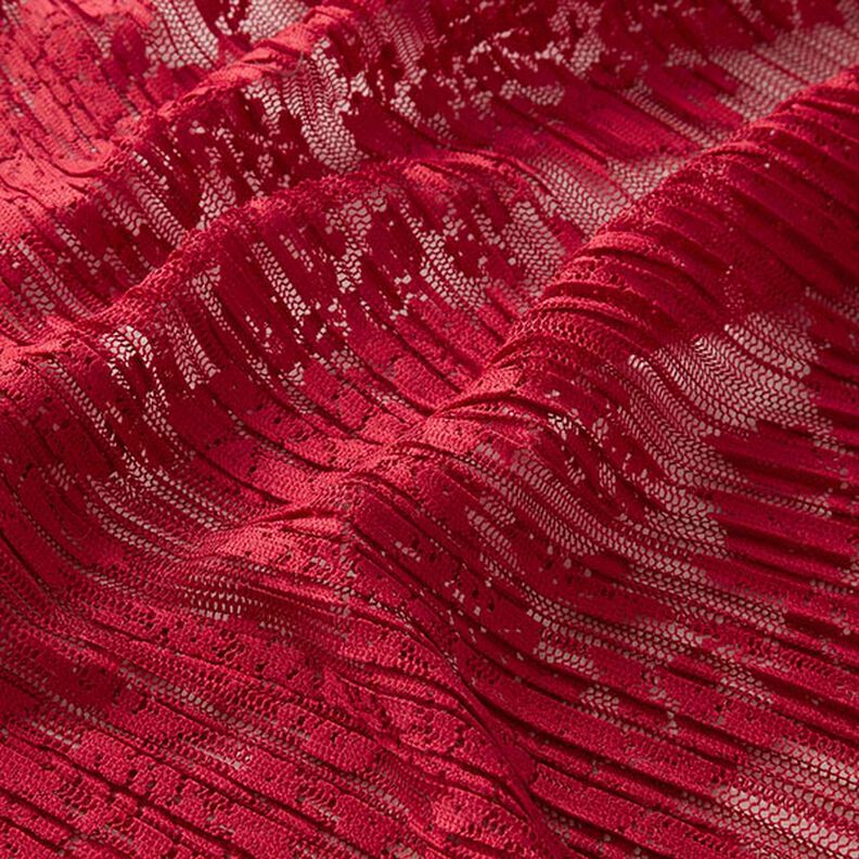 Plissé Fleurs en dentelle – carmin,  image number 2