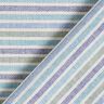 Tissu de décoration Semi-panama Rayures multicolores recyclé – turquoise clair,  thumbnail number 4