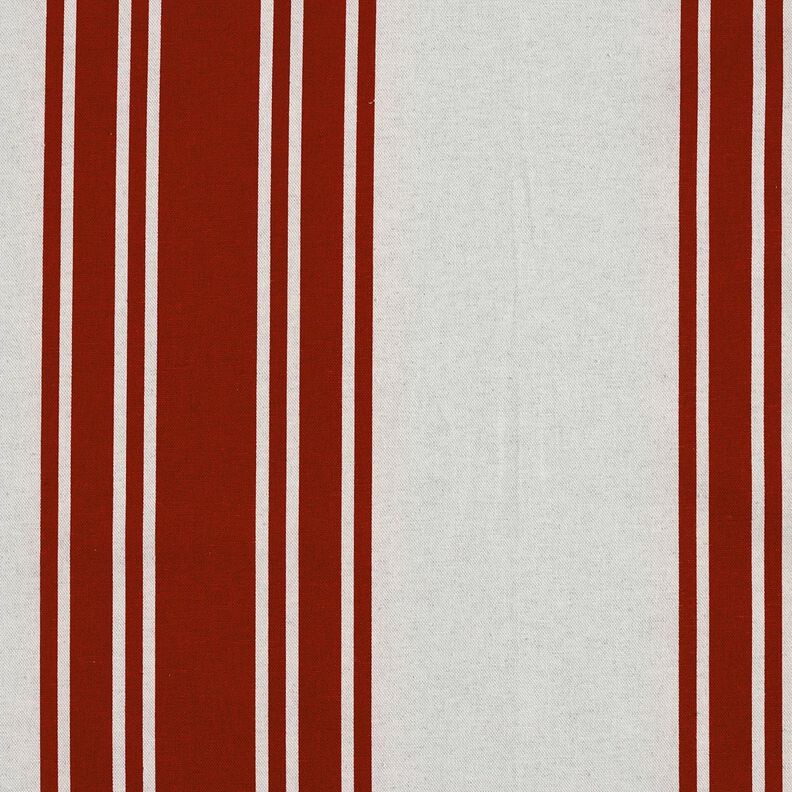 Tissu de décoration Panama Blockstreifen – carmin/gris brume, image number 1