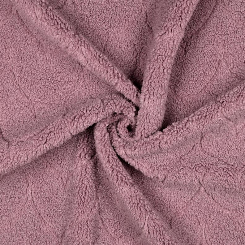 Fourrure synthétique Motif de cœur | Poppy Fabrics – vieux rose foncé, image number 3