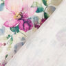 Tissu double gaze de coton Fleurs aquarelle Impression numérique | by Poppy blanc/pourpre,  thumbnail number 4