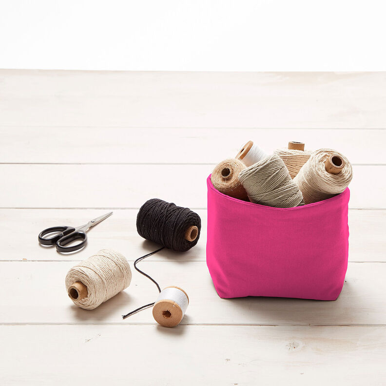 Tissu en coton Cretonne Uni – rose intense,  image number 7