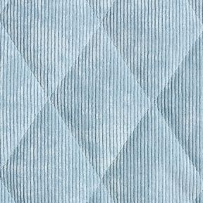 Tissu matelassé Velours côtelé à losanges avec envers fourrure – bleu clair, 