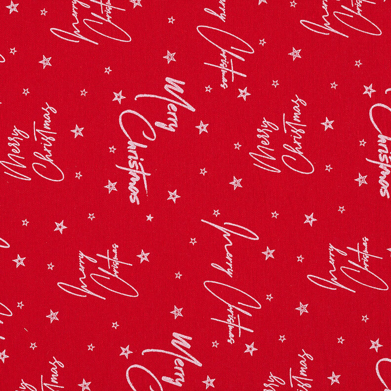 Tissu de décoration Canvas Vœux de Noël – rouge/blanc, image number 1