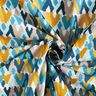 Tissu en coton Cretonne Imprimé ethnique – bleu brillant/moutarde,  thumbnail number 3