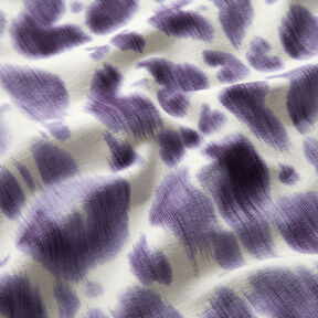 GOTS French Terry Batik motif léopard | TCC x LOOKS by Wolfgang Joop – lilas/crème, 