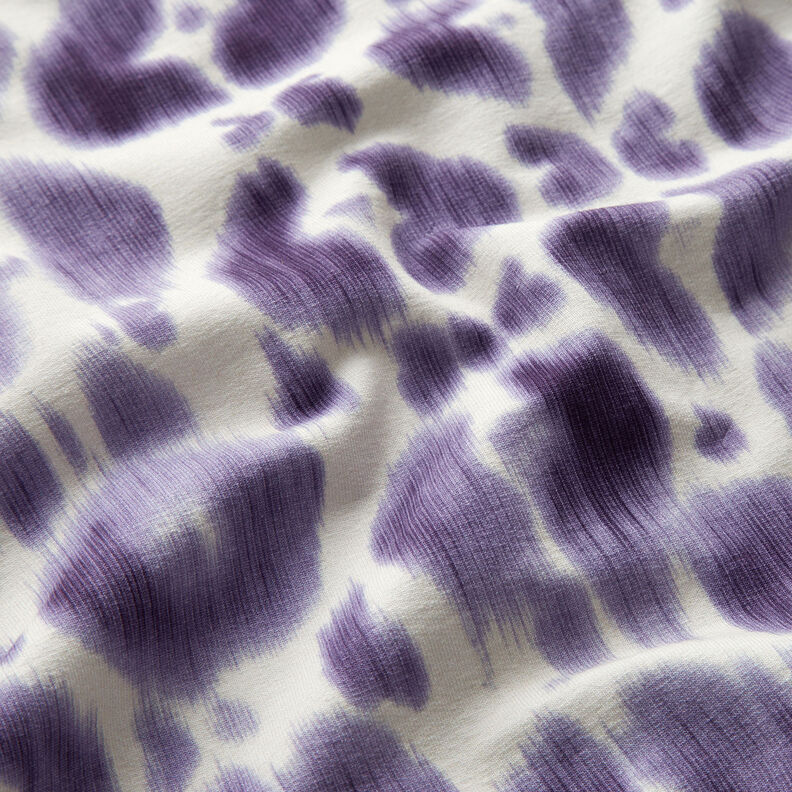 GOTS French Terry Batik motif léopard | TCC x LOOKS by Wolfgang Joop – lilas/crème,  image number 3