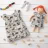 Tissu en coton Cretonne Chats dans la prairie fleurie – argent,  thumbnail number 6