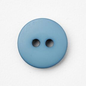 Bouton à 2 trous rond [Ø 11 mm] – bleu brillant, 
